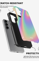 Samsung Galaxy S25 Tough Case – Rainbow Haze - View 2