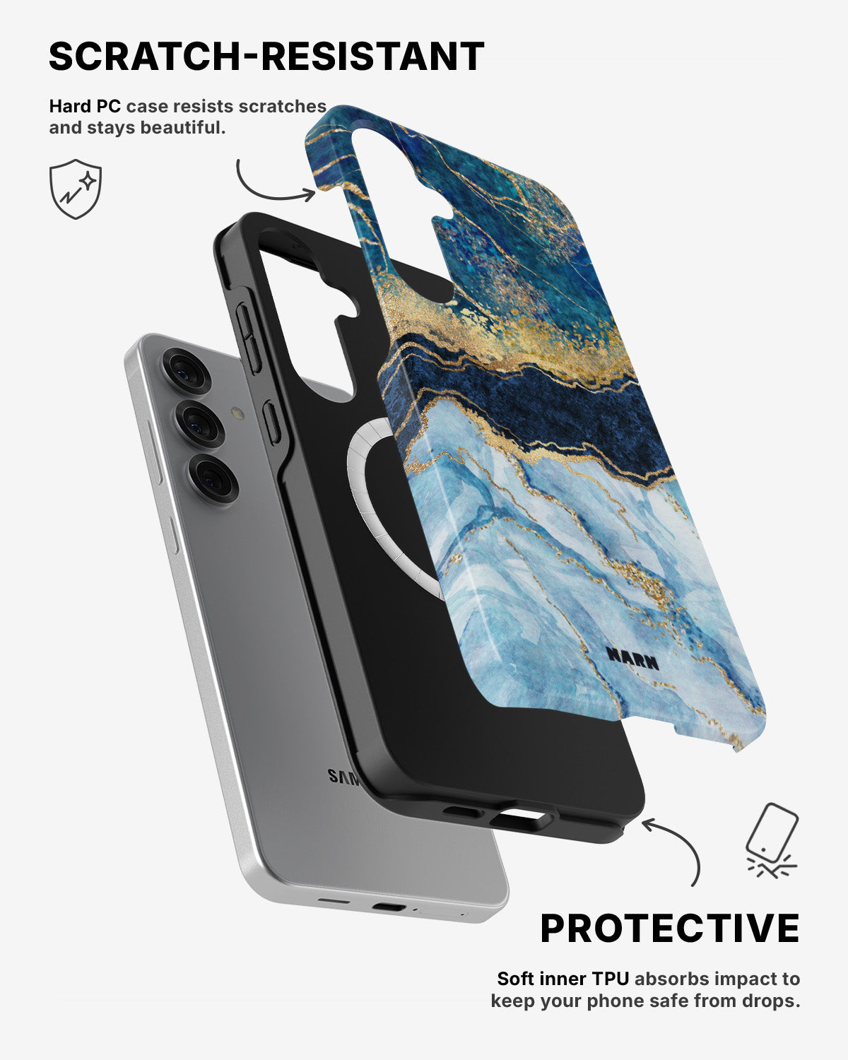 Samsung Galaxy S25 Tough Case – Blue Dream - View 2