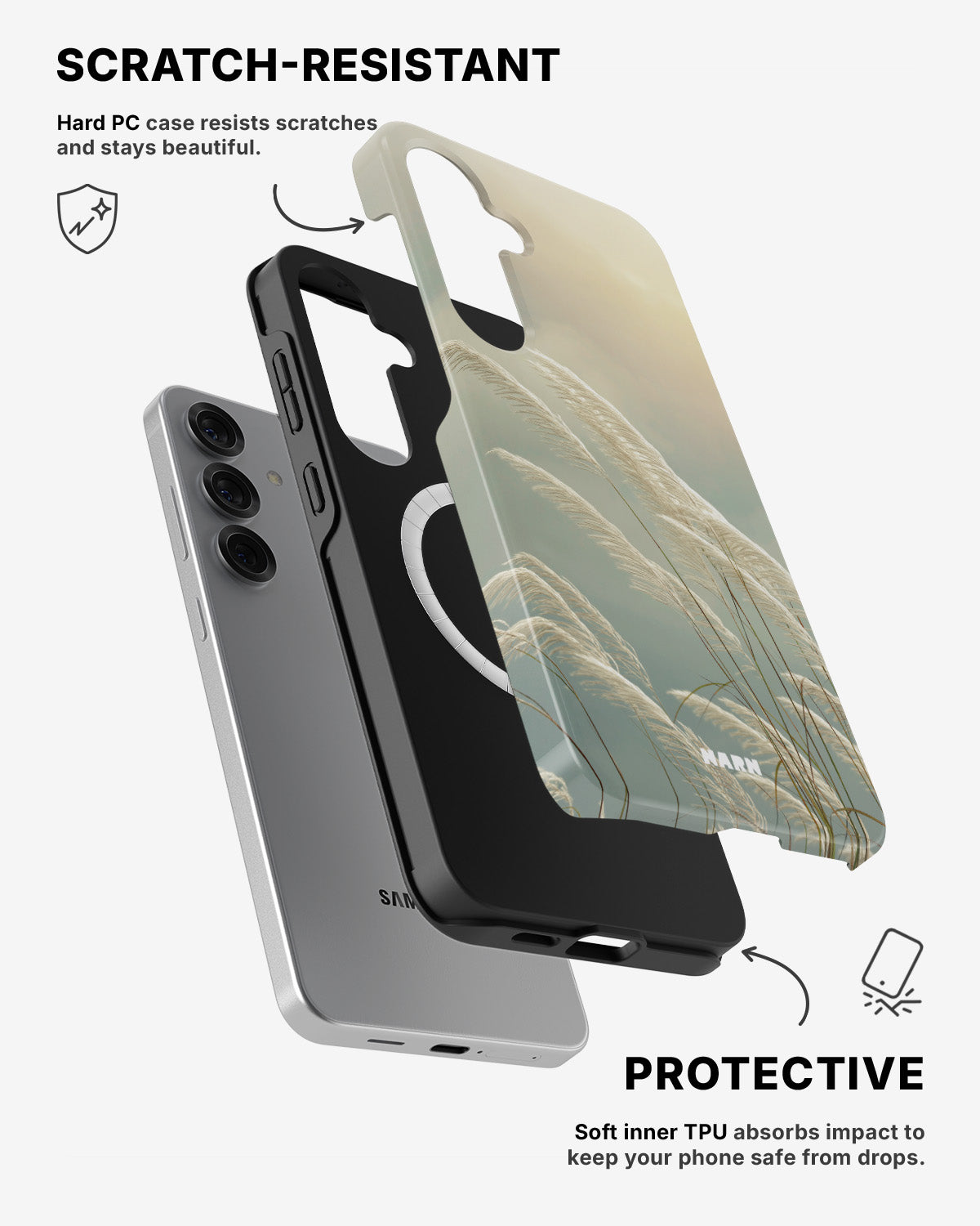 Samsung Galaxy S25 Tough Case – Windy Pampas - View 2