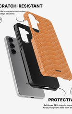 Samsung Galaxy S25 Tough Case – Orange Snake - View 2