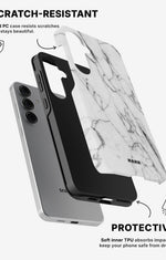 Samsung Galaxy S25 Tough Case – Milky Marble - View 2