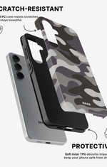 Samsung Galaxy S25 Tough Case – Grey Camo - View 2