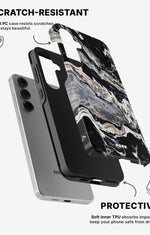 Samsung Galaxy S25 Tough Case – Dark Swirl - View 2