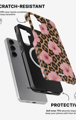 Samsung Galaxy S25 Tough Case – Leopard Flower - View 2