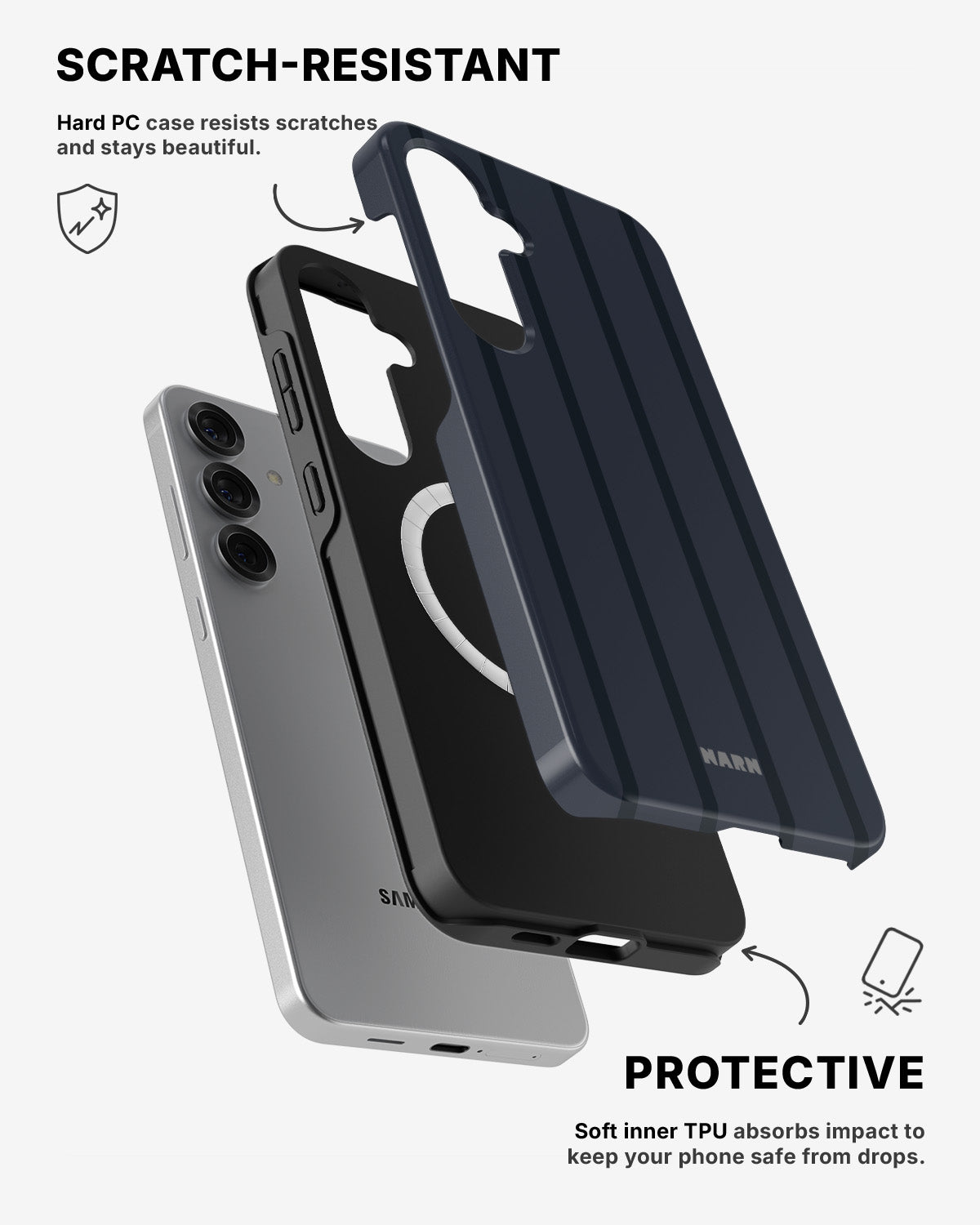 Samsung Galaxy S25 Tough Case – Navy Dream - View 2
