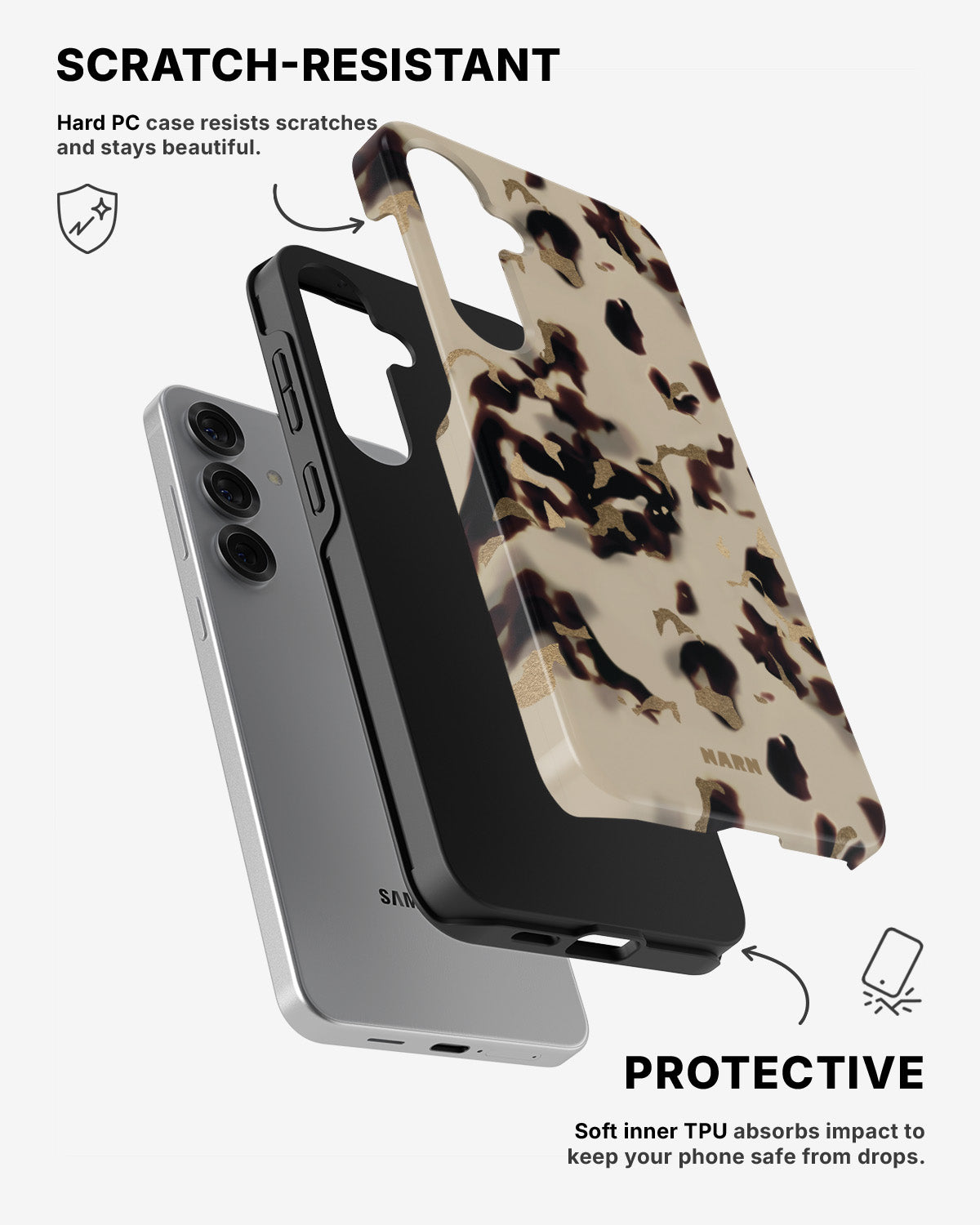 Samsung Galaxy S25 Tough Case – Golden Tortoise - View 2