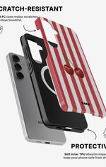 Samsung Galaxy S25 Tough Case – Cherry Stripes - View 2
