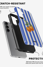 Samsung Galaxy S25 Tough Case – Orange Stripes - View 2