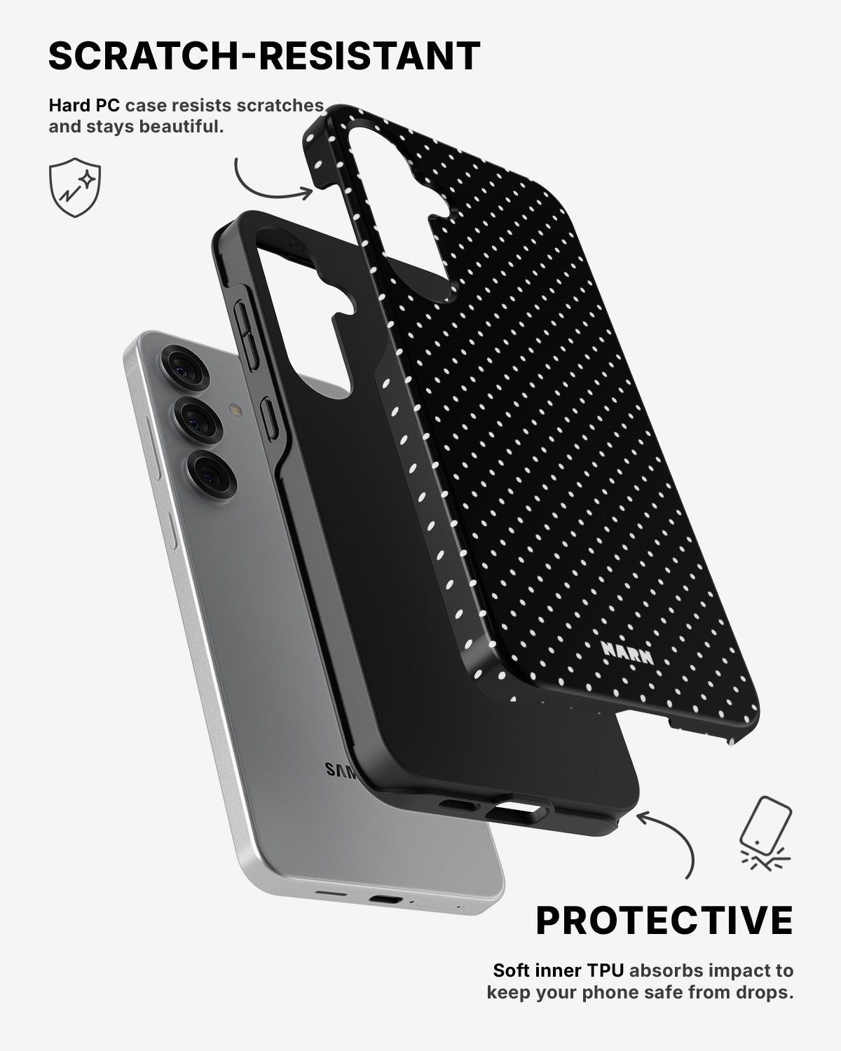 Samsung Galaxy S25 Tough Case – Classic Dots - View 2
