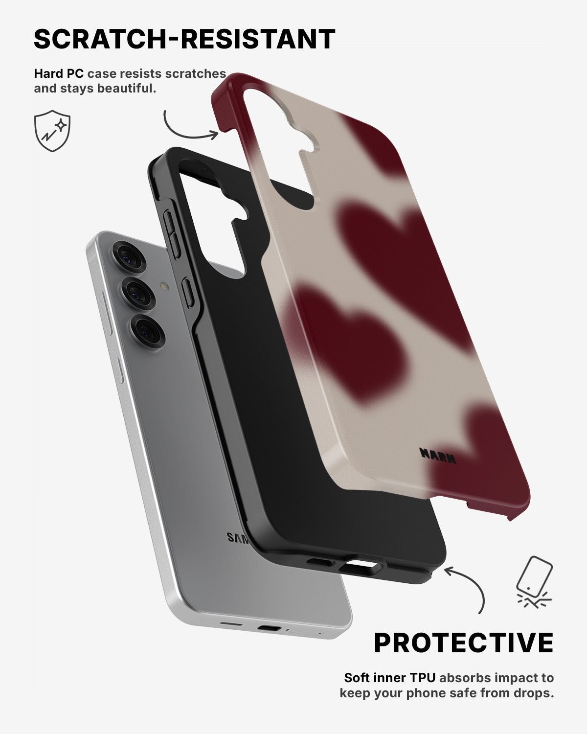 Samsung Galaxy S25 Tough Case – Heartbeat - View 2