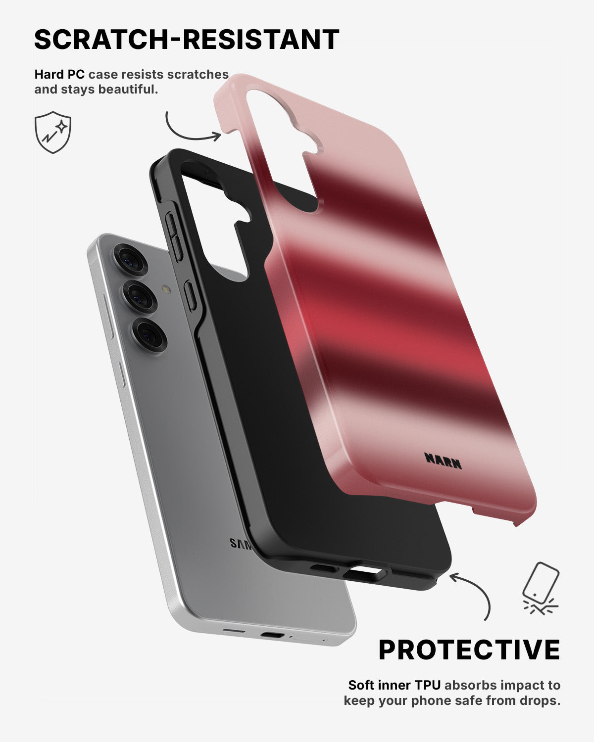 Samsung Galaxy S25 Tough Case – Cherry - View 2