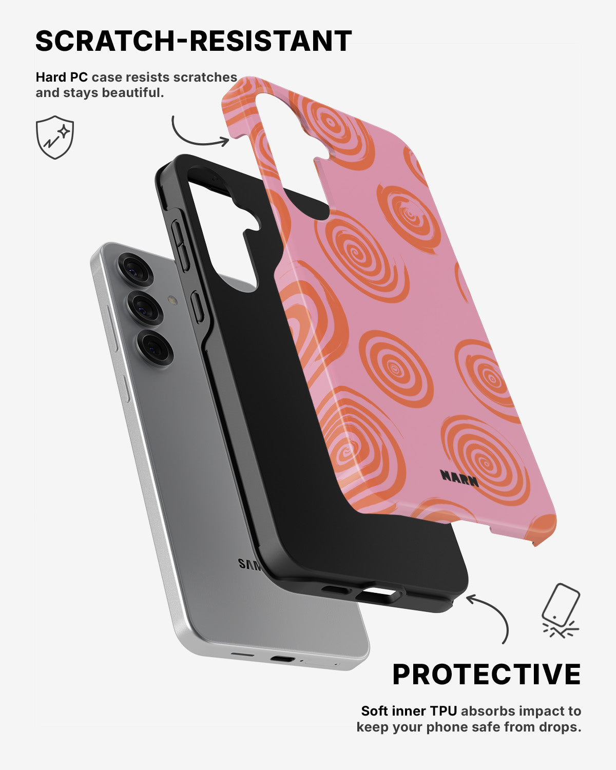 Samsung Galaxy S25 Tough Case – Candy Swirl - View 2
