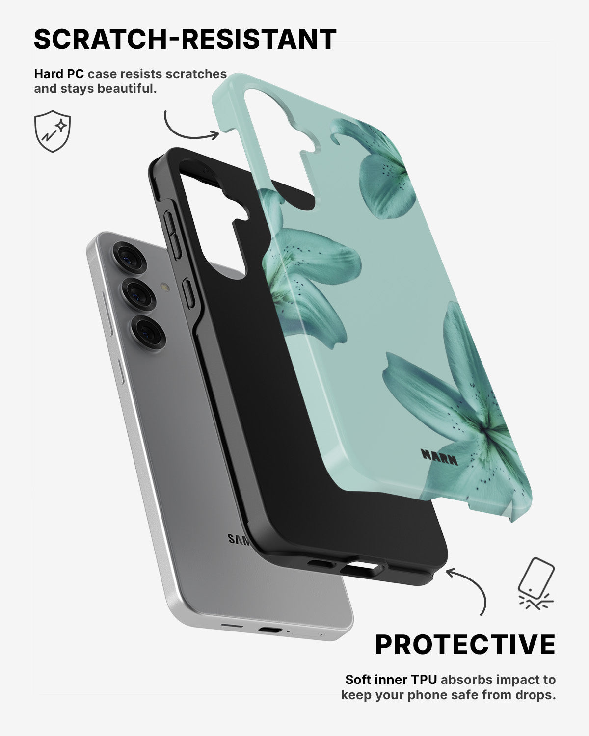 Samsung Galaxy S25 Tough Case – Sea Lily - View 2