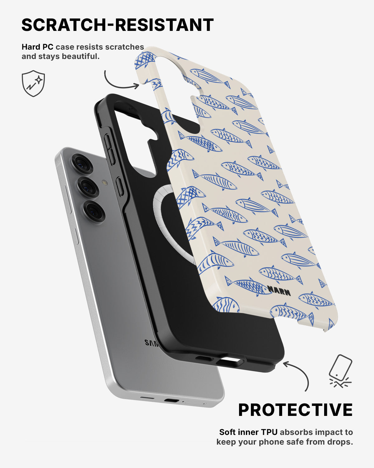 Samsung Galaxy S25 Tough Case – Blue Catch - View 2