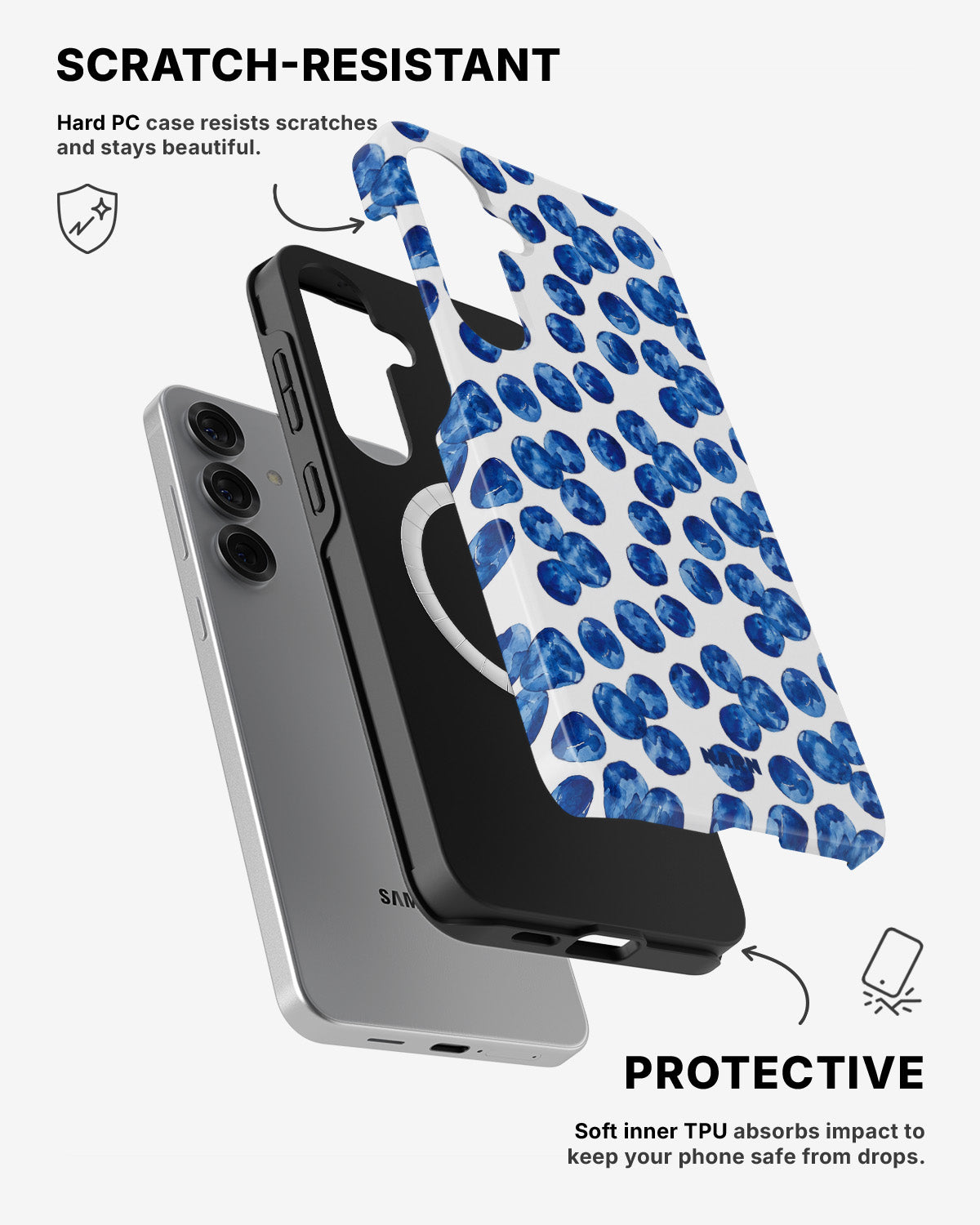 Samsung Galaxy S25 Tough Case – Blue Pick - View 2