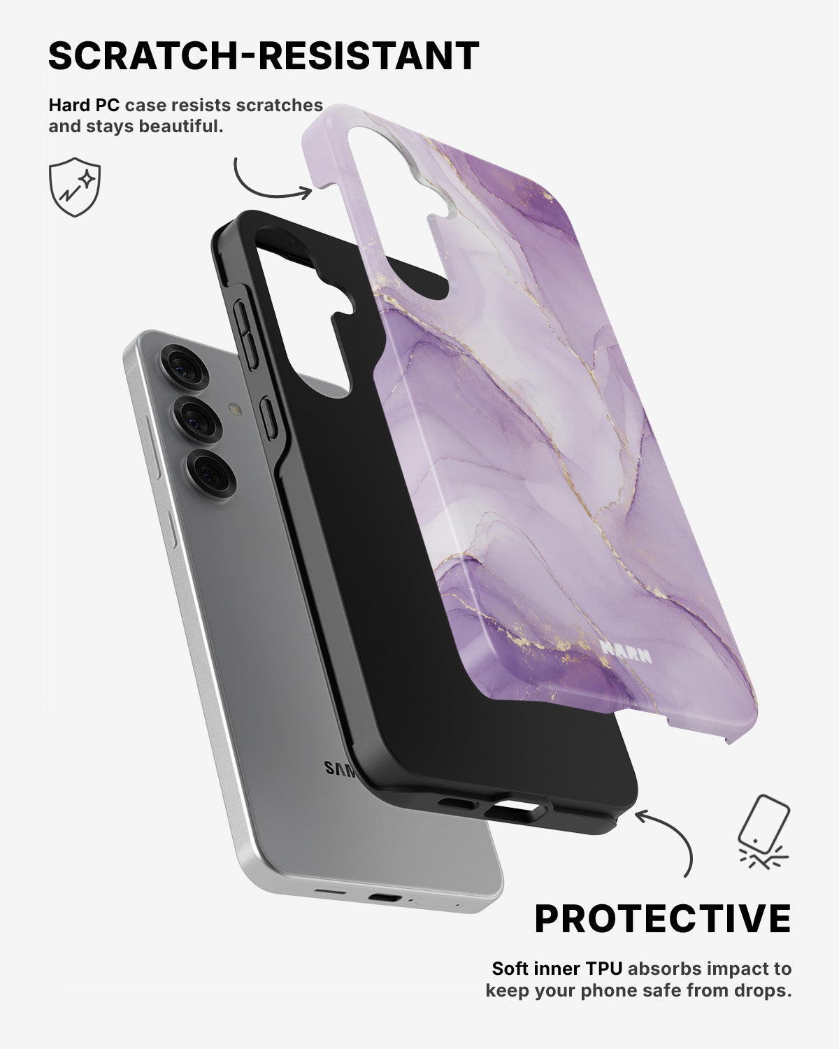 Samsung Galaxy S25 Tough Case – Lilac - View 2