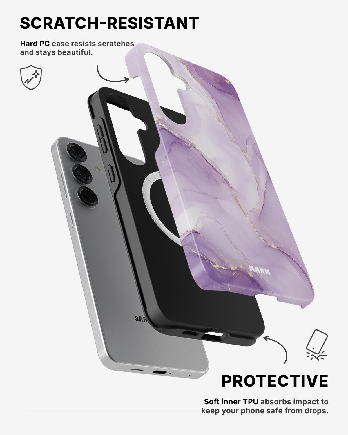 Samsung Galaxy S25 Tough Case – Lilac - View 2
