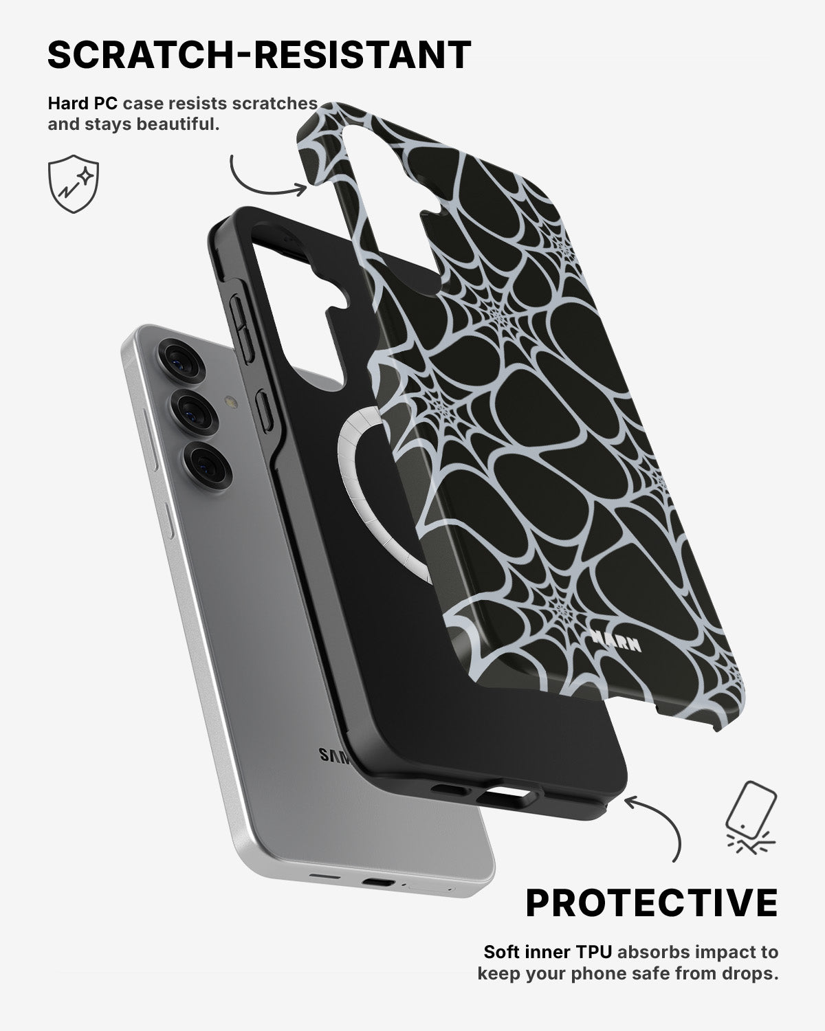 Samsung Galaxy S25 Tough Case – Spiderweb - View 2