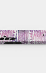 Samsung Galaxy S25 Tough Case – Purple Aztec - View 3