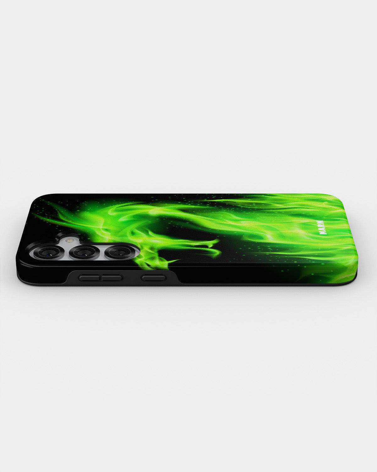 Samsung Galaxy S25 Tough Case – Green Flames Dragon - View 3