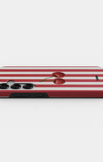 Samsung Galaxy S25 Tough Case – Cherry Stripes - View 3