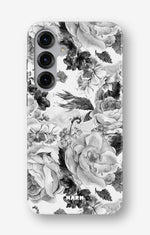 Samsung Galaxy S24 5G Tough Case – Black & White Bloom - View 1