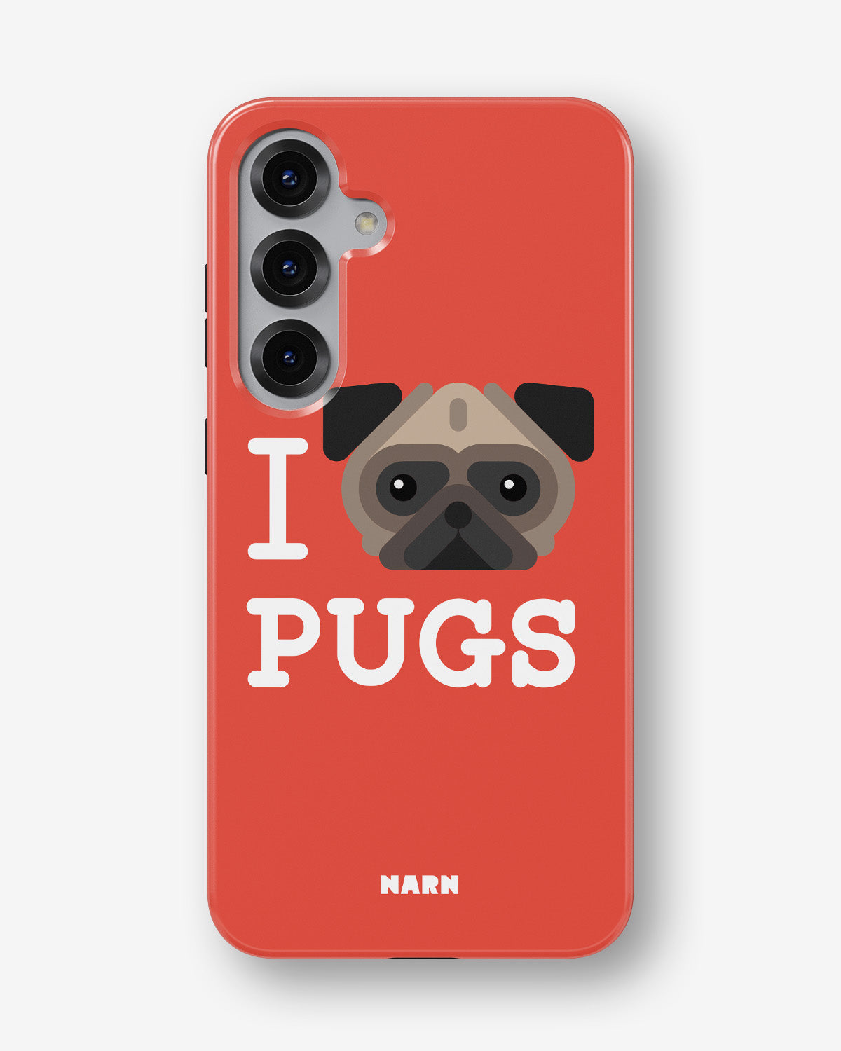 Samsung Galaxy S24 5G Tough Case – I Love Pugs - View 1