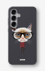 Samsung Galaxy S24 5G Tough Case – Hipster Cat - View 1
