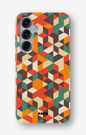 Samsung Galaxy S24 5G Tough Case – Retro Geometric - View 1