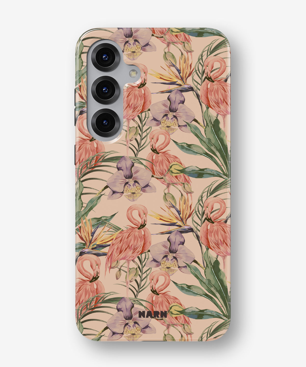 Samsung Galaxy S24 5G Tough Case – Flamingos & Flowers - View 1