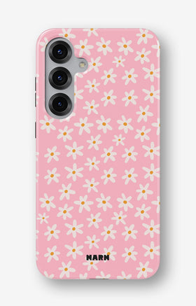 Samsung Galaxy S24 5G Tough Case – Pink Daisy - View 1