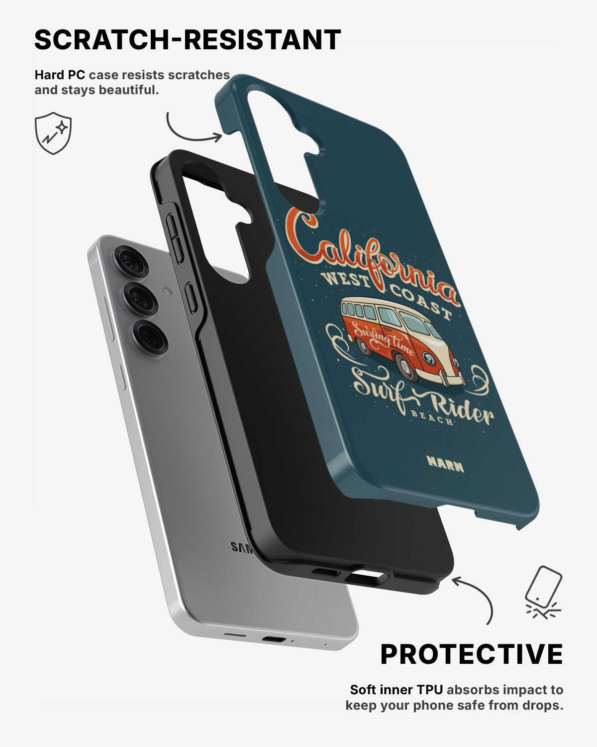Samsung Galaxy S24 5G Tough Case – California Surf - View 2