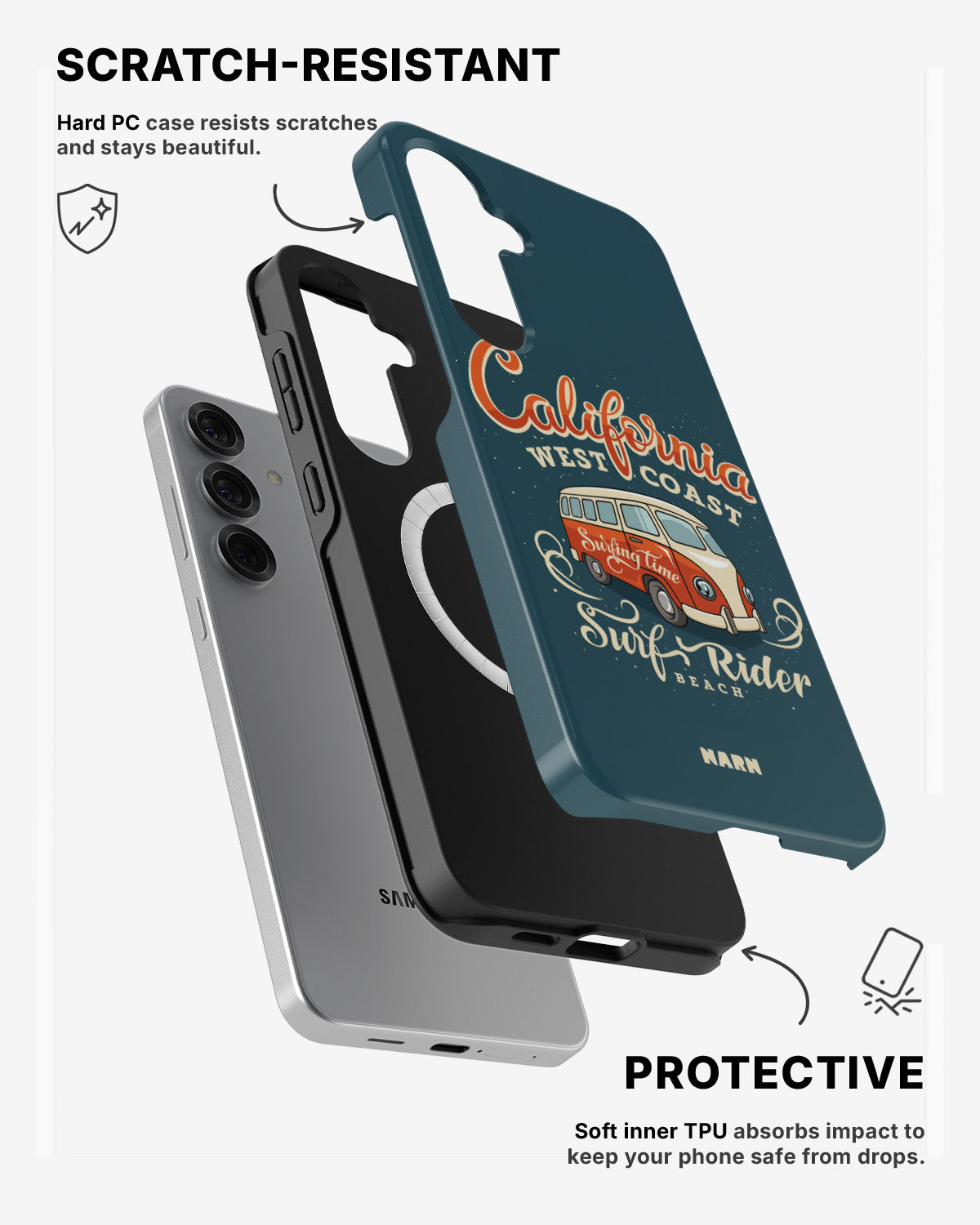 Samsung Galaxy S24 5G Tough Case – California Surf - View 2