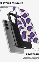 Samsung Galaxy S24 5G Tough Case – Eggplant Pattern - View 2