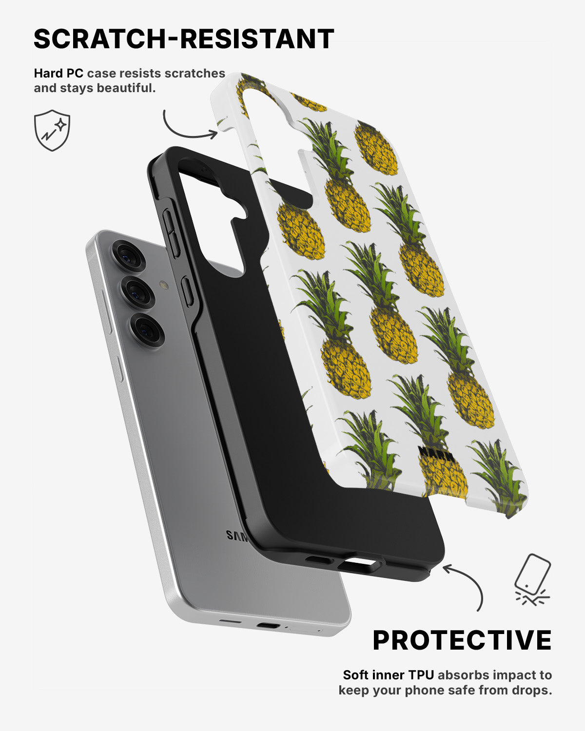 Samsung Galaxy S24 5G Tough Case – Pineapple Bliss - View 2