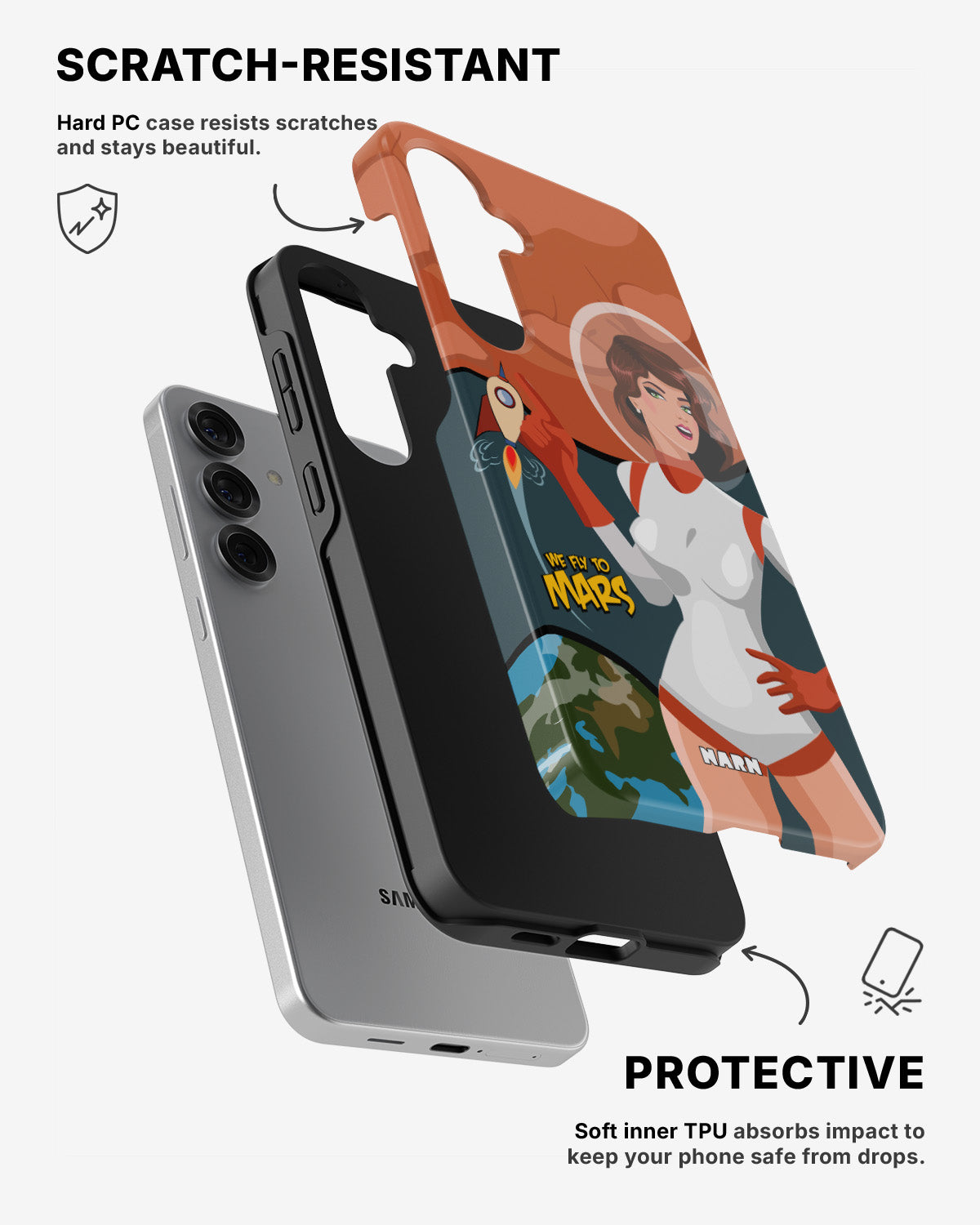 Samsung Galaxy S24 5G Tough Case – We Fly To Mars - View 2