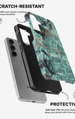 Samsung Galaxy S24 5G Tough Case – Green Marble - View 2