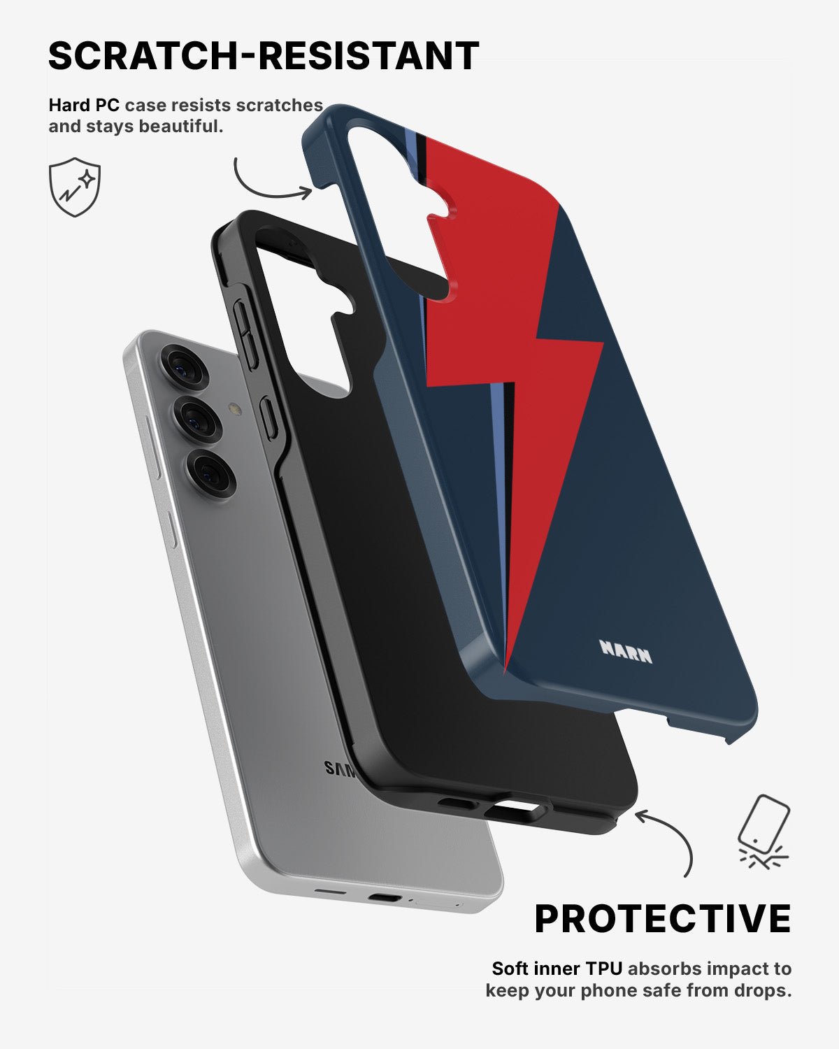 Samsung Galaxy S24 5G Tough Case – Blue Bowie - View 2