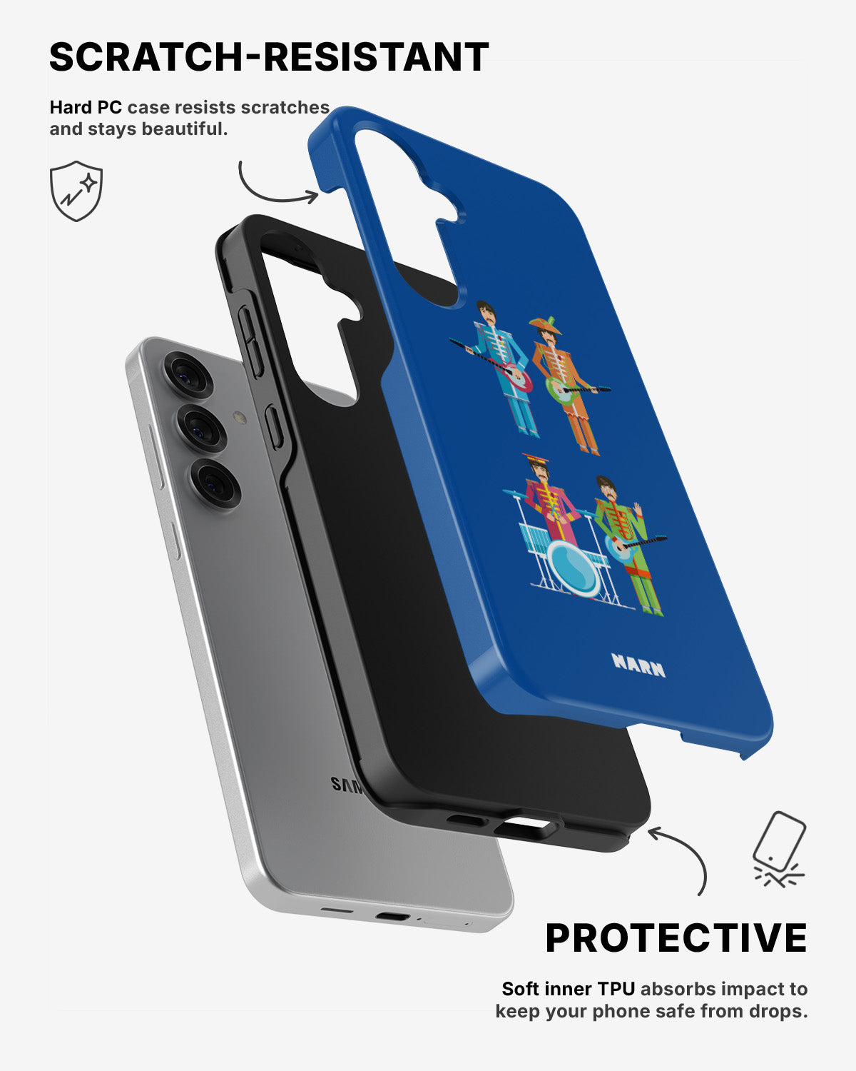 Samsung Galaxy S24 5G Tough Case – Beatles Blue - View 2