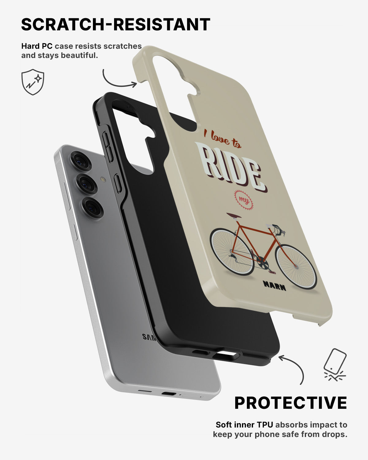 Samsung Galaxy S24 5G Tough Case – Ride My Bicycle - View 2