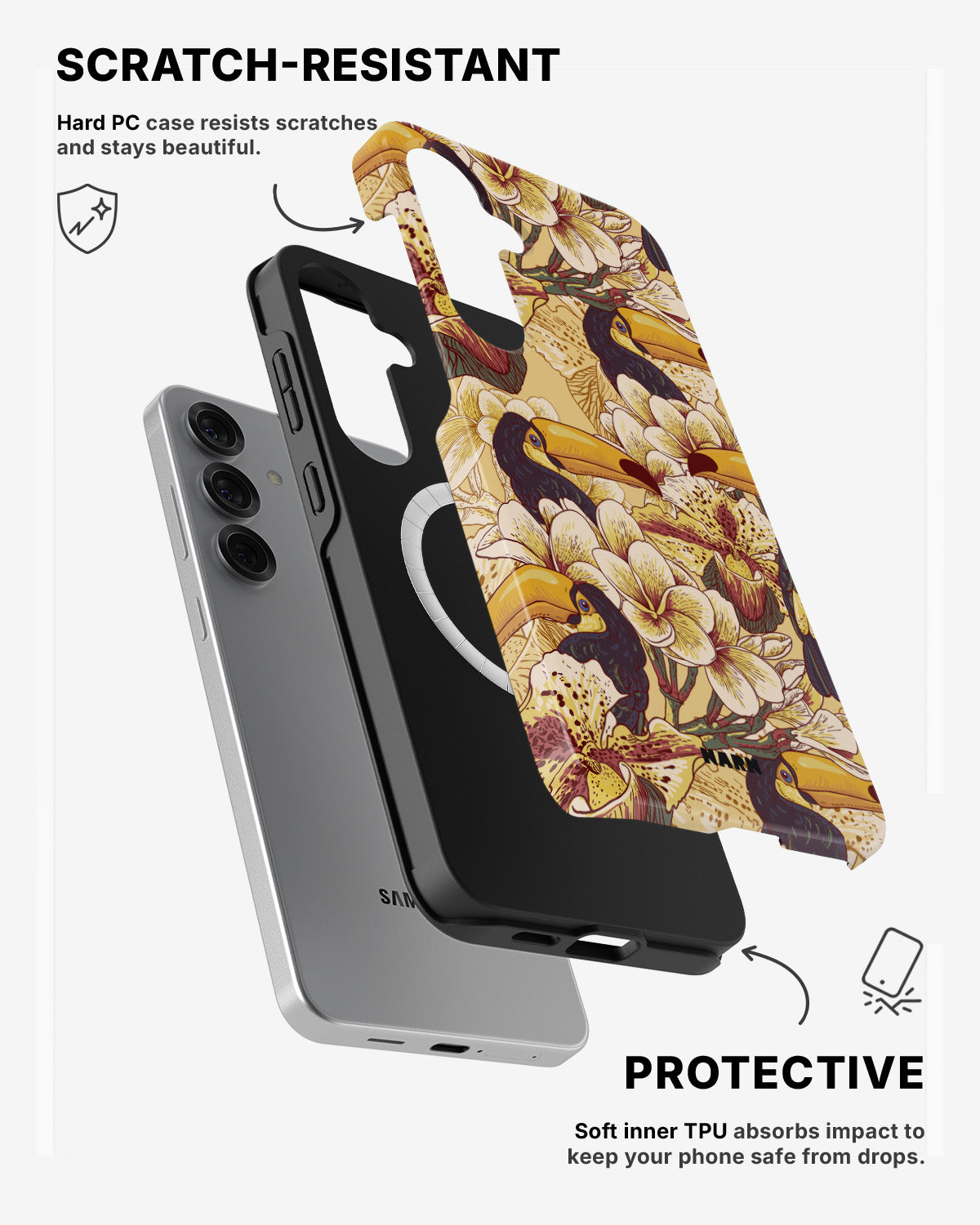 Samsung Galaxy S24 5G Tough Case – Toucans - View 2