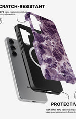 Samsung Galaxy S24 5G Tough Case – Purple Marble - View 2