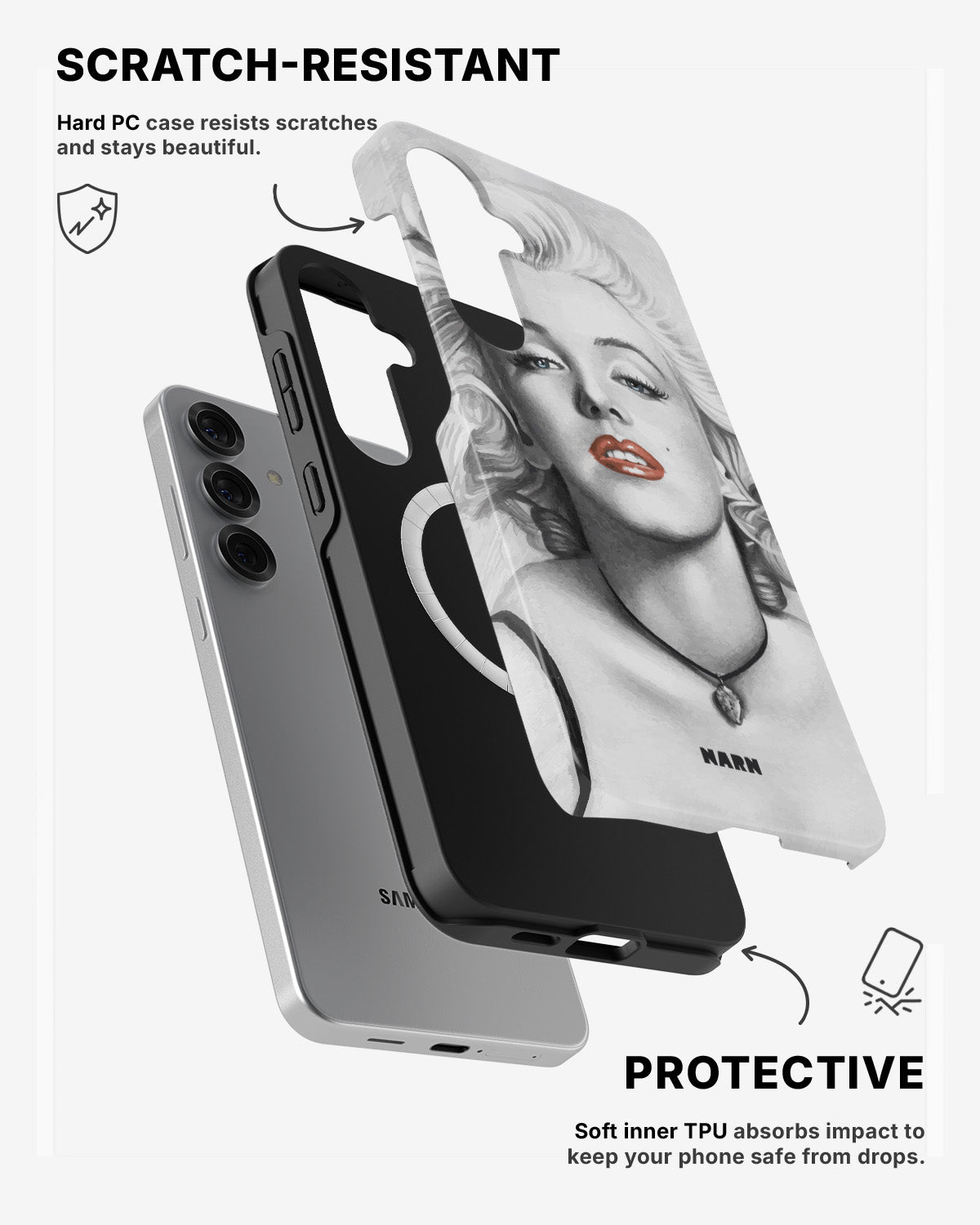 Samsung Galaxy S24 5G Tough Case – Marilyn - View 2
