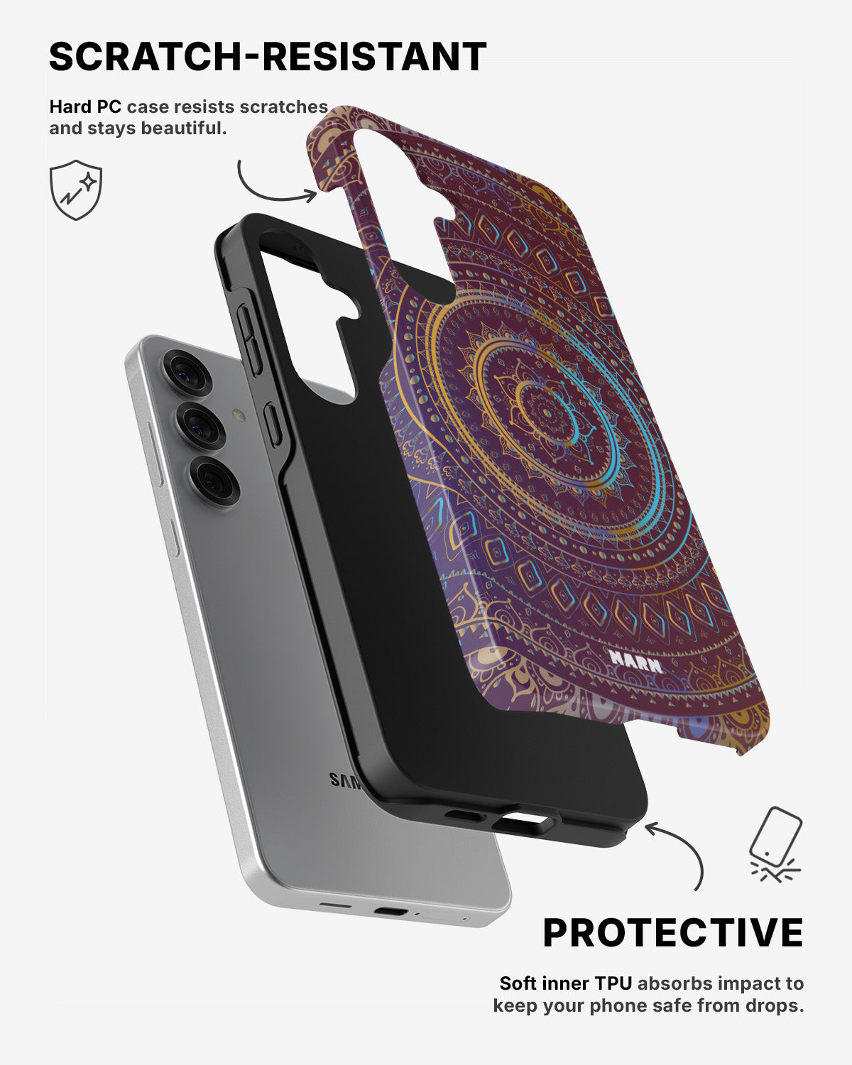 Samsung Galaxy S24 5G Tough Case – Royal Mandala - View 2