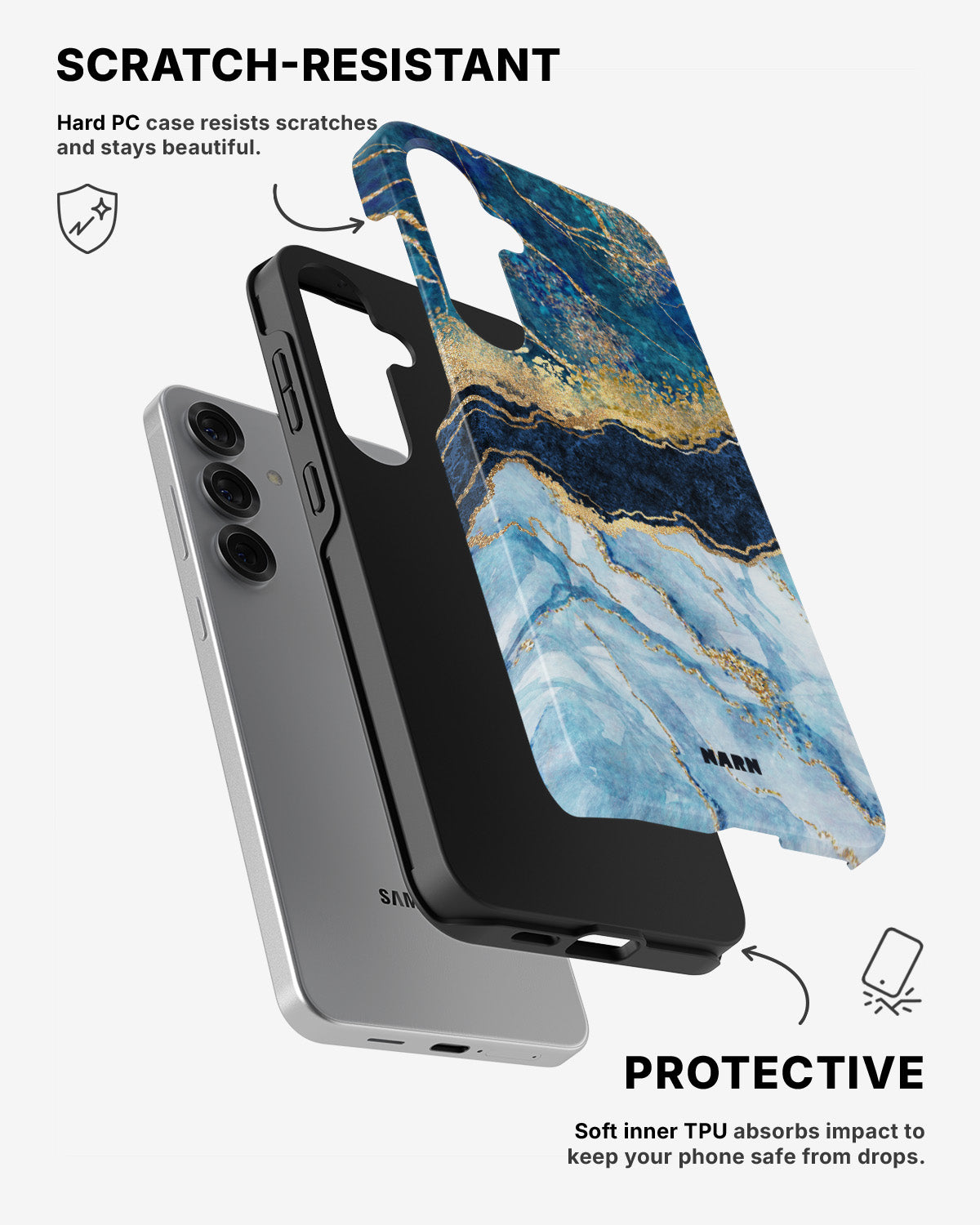 Samsung Galaxy S24 5G Tough Case – Blue Dream - View 2