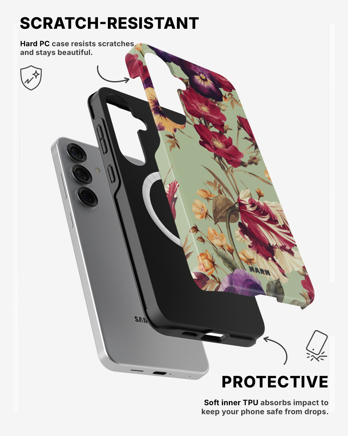 Samsung Galaxy S24 5G Tough Case – Pansy Pansy - View 2