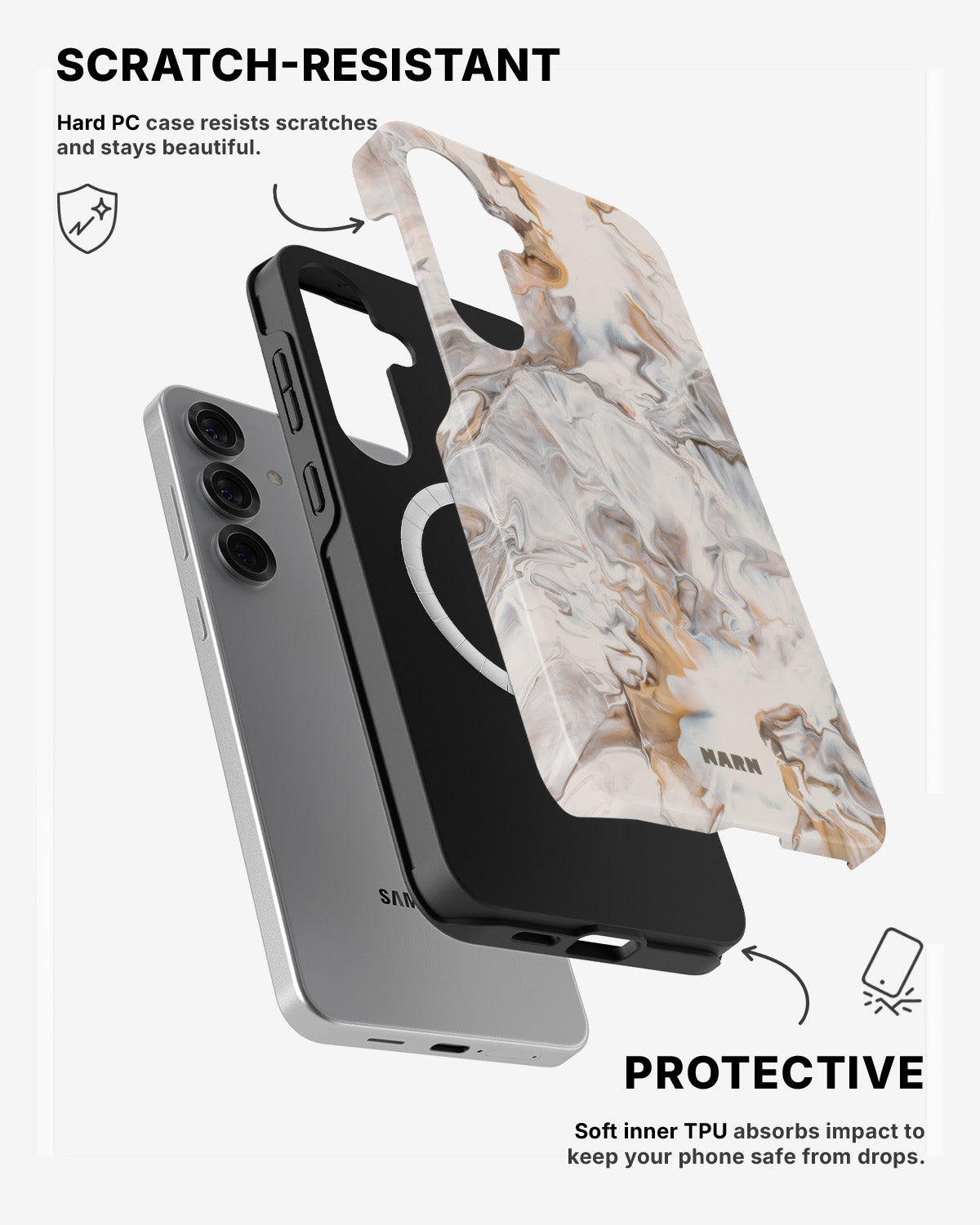 Samsung Galaxy S24 5G Tough Case – Icy Caramel - View 2