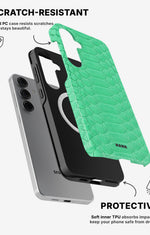 Samsung Galaxy S24 5G Tough Case – Turquoise Snake - View 2