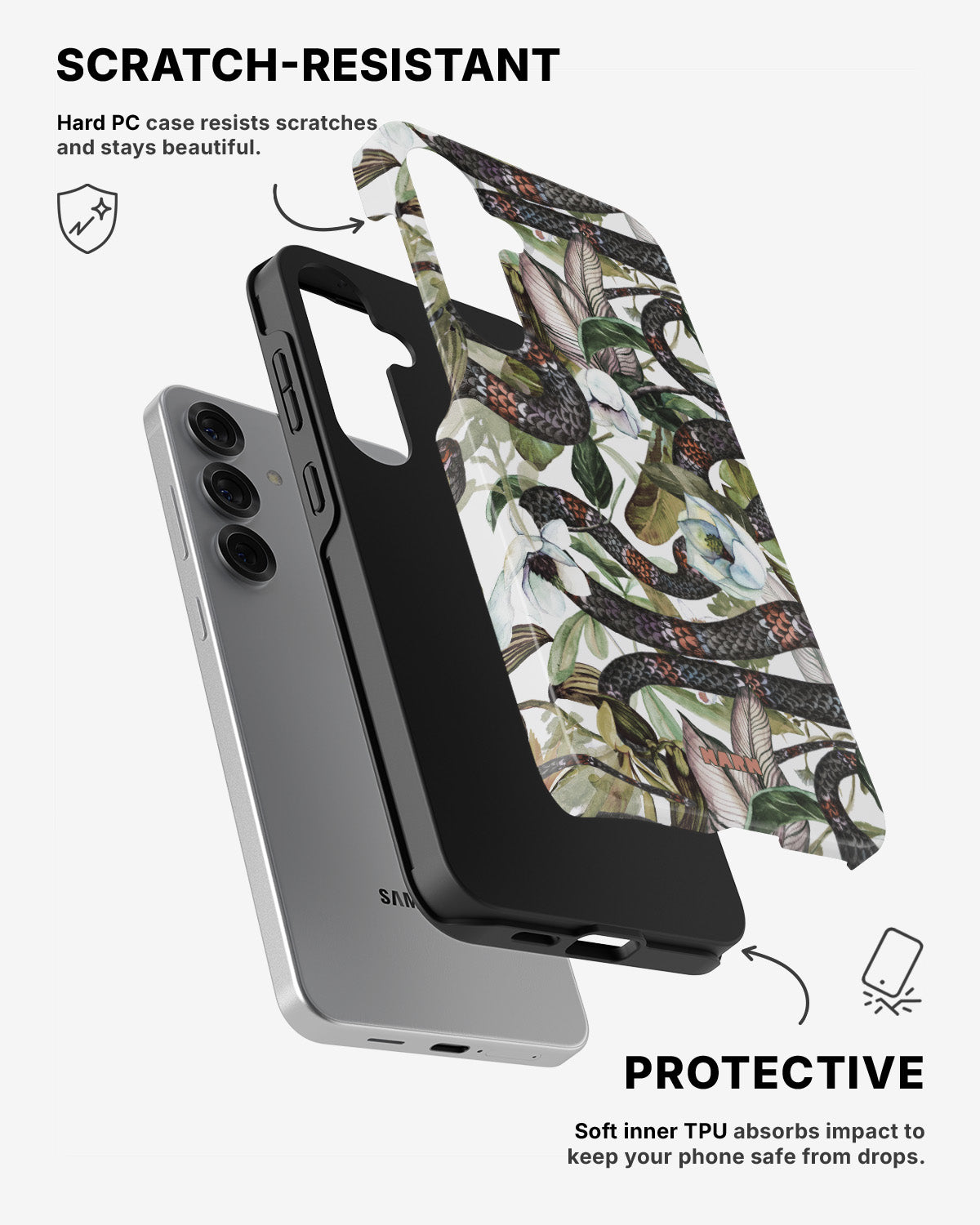 Samsung Galaxy S24 5G Tough Case – Jungle Snake - View 2