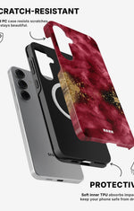 Samsung Galaxy S24 5G Tough Case – Burgendy Shimmer - View 2